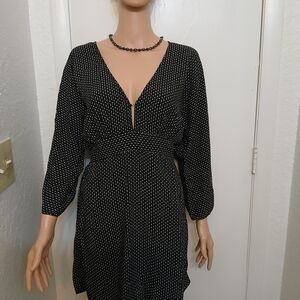 Billabong Black and White Long Sleeve Dress